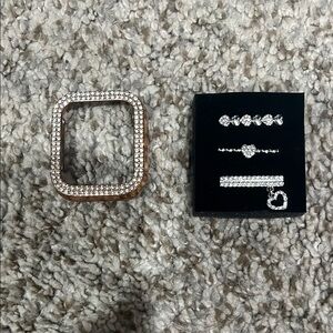 Elegant Gold and Silver Apple Watch Series 5 Set